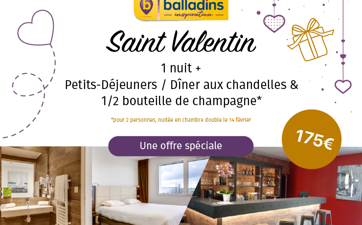 Enjoy Valentine's Day in our inspiration by balladins Caen Mémorial