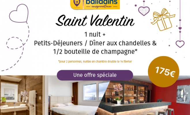 Enjoy Valentine's Day in our inspiration by balladins Caen Mémorial