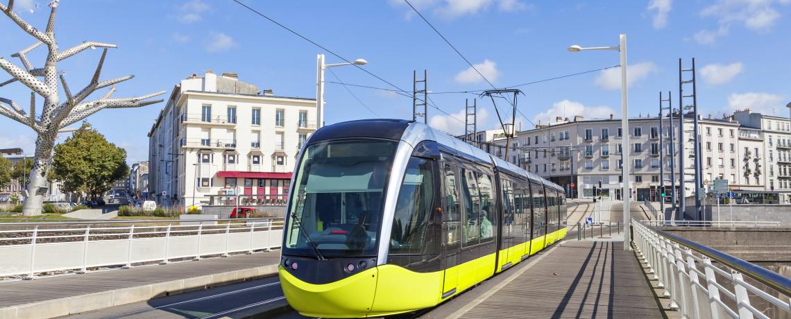 Le Tram au Centre-ville de Brest