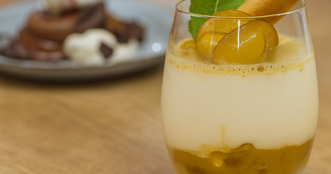 Panna cotta à la mirabelle confite